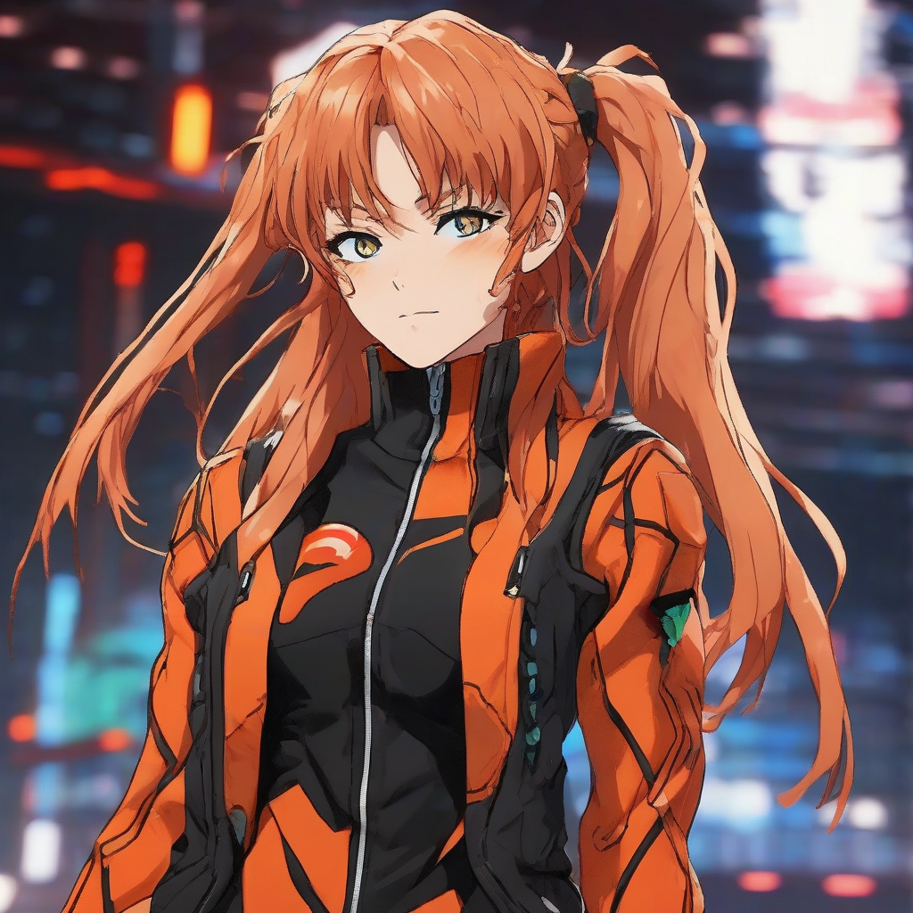 Asuka_wears_a_black_jumpsuit_and_orange_crocheted_cardigan_4.png
