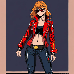 Asuka_wears_a_black_leather_jacket_red_crop_top_and_distressed_jeans_with_combat_boots_and_sunglasses_3_small.png