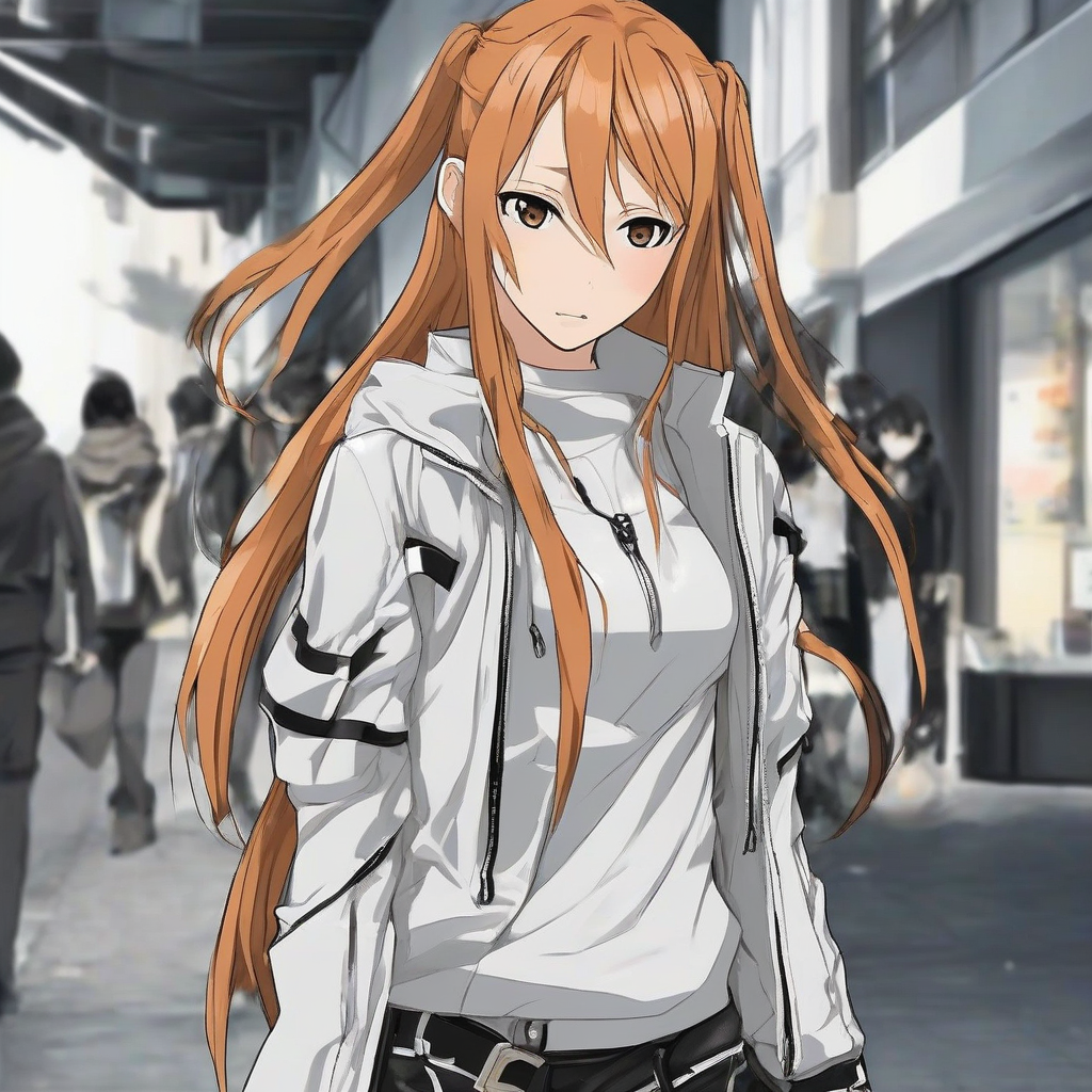 Asuna_Yuuki_wears_a_black_jumpsuit_and_neon_green_boots_2.png