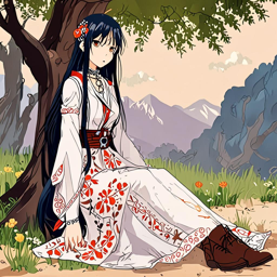 Asuna_Yuuki_wears_a_bohemian_outfit_with_a_flowy_maxi_dress_and_accessories_3_small.png
