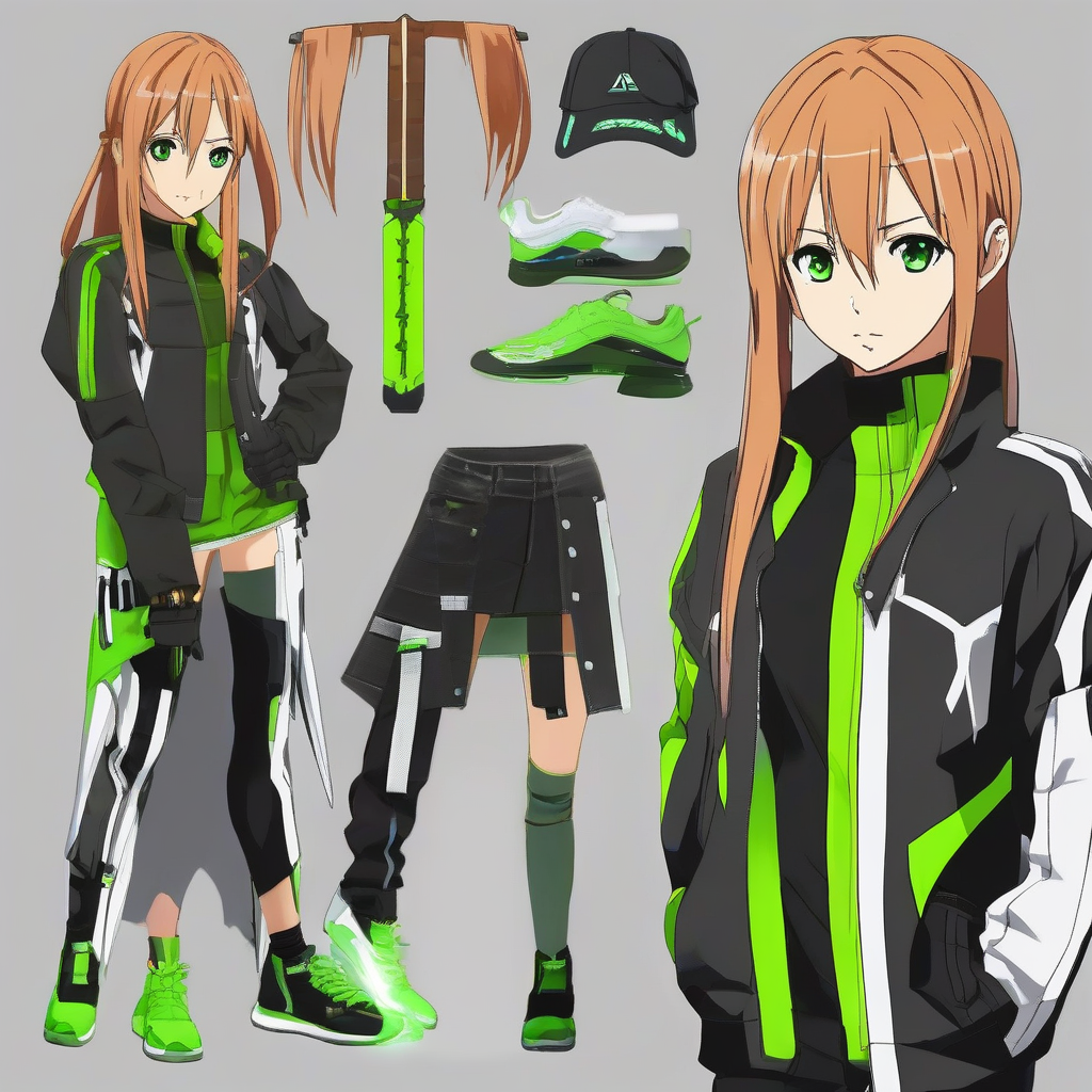 Asuna_wears_a_black_and_neon_green_streetwear_outfit_2.png