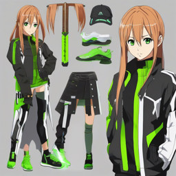 Asuna_wears_a_black_and_neon_green_streetwear_outfit_2_small.png