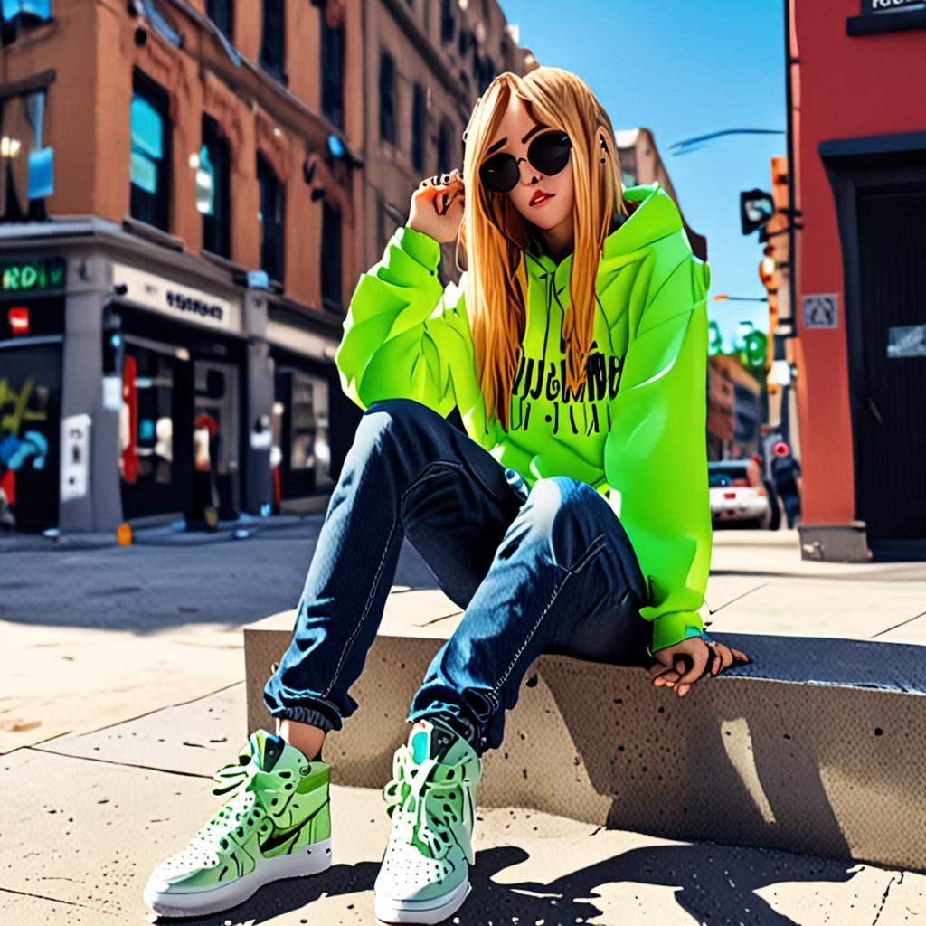 Asuna_wears_a_black_and_neon_green_streetwear_outfit_3.png