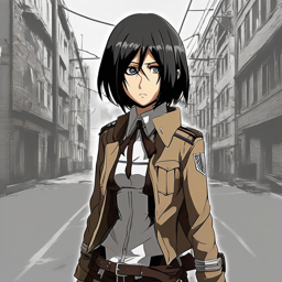 Mikasa_Ackerman_wears_a_black_and_white_graphic_t-shirt_and_distressed_denim_jeans_2_small.png