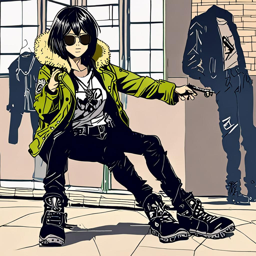 Mikasa_Ackerman_wears_a_black_and_white_graphic_t-shirt_and_distressed_denim_jeans_3_small.png