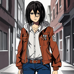 Mikasa_Ackerman_wears_a_black_graphic_t-shirt_distressed_denim_jeans_and_Vans_sneakers_1_small.png
