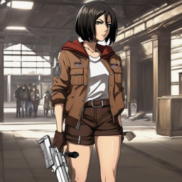 Mikasa_Ackerman_wears_a_black_graphic_t-shirt_distressed_denim_jeans_and_Vans_sneakers_2_small.png