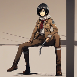 Mikasa_Ackerman_wears_a_black_graphic_t-shirt_distressed_denim_jeans_and_a_black_denim_jacket_2_small.png