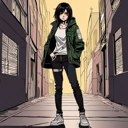 Mikasa_Ackerman_wears_a_black_graphic_t-shirt_distressed_denim_jeans_and_a_black_denim_jacket_3_small.png