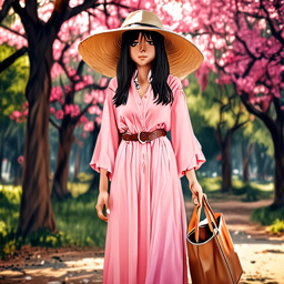 Mikasa_Ackerman_wears_a_bohemian-inspired_outfit_including_a_pastel_pink_maxi_dress_and_accessories_3_small.png