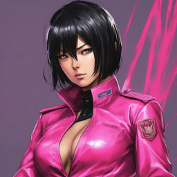 Mikasa_Ackerman_wears_a_neon-pink_jumpsuit_and_black_stilettos_2_small.png