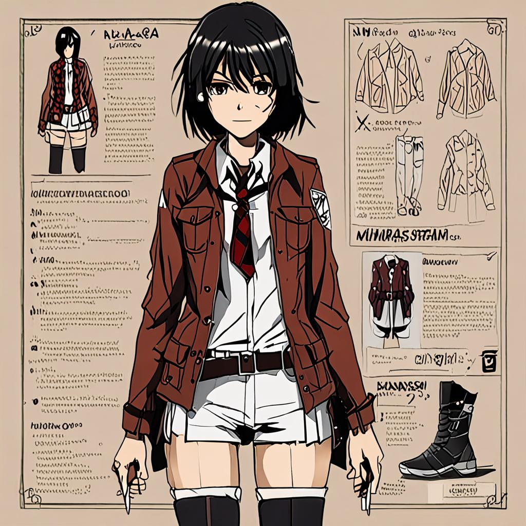 Mikasa_Ackerman_wears_a_plaid_shirt_dress_and_white_sneakers_1.png