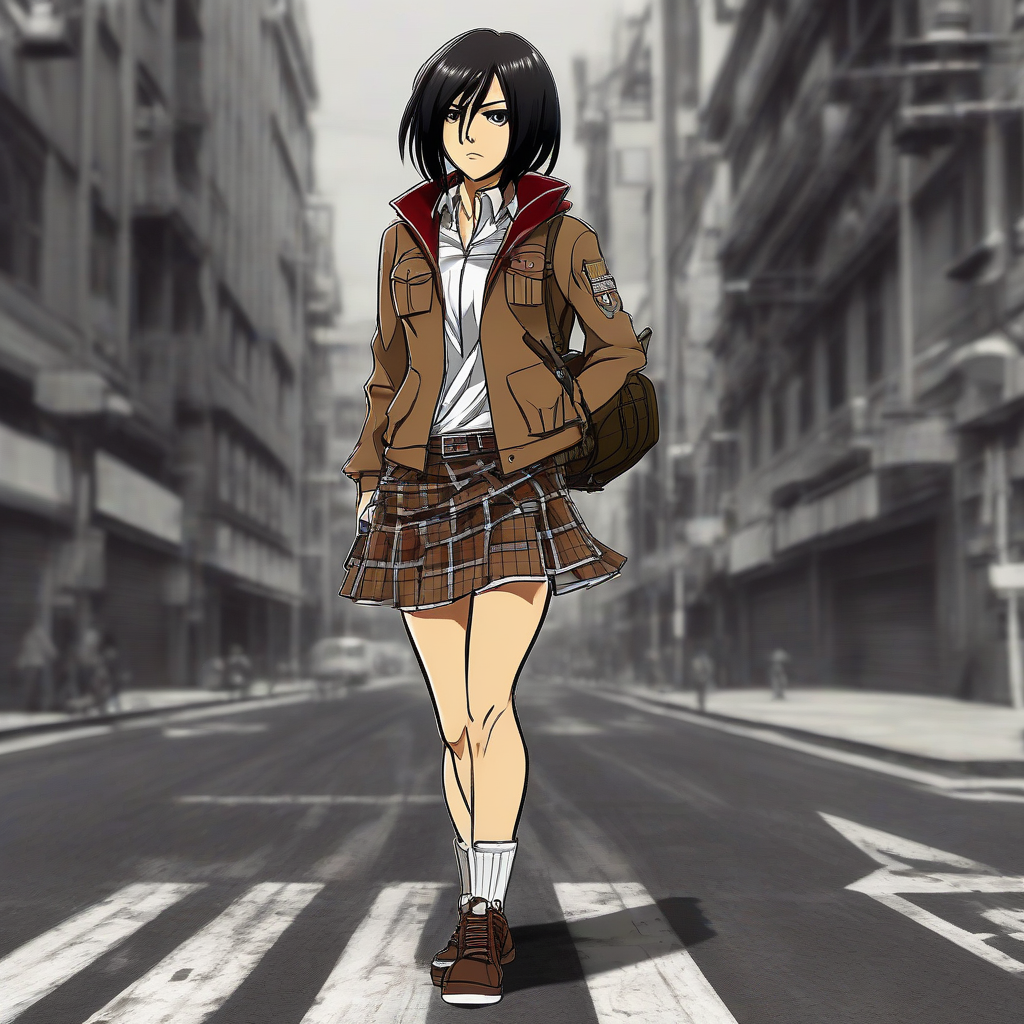 Mikasa_Ackerman_wears_a_plaid_skirt_and_sneakers_2.png