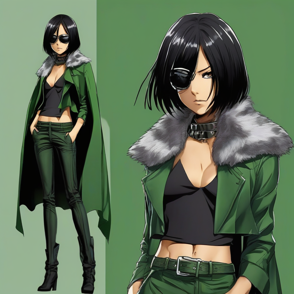 Mikasa_wears_a_black_and_green_leopard_print_jumpsuit_4.png