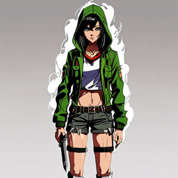 Mikasa_wears_a_black_and_neon_green_tie-dye_hoodie_and_distressed_denim_shorts_1_small.png