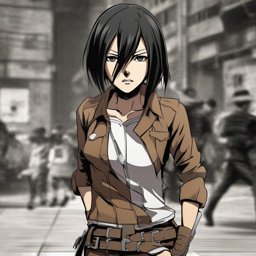 Mikasa_wears_a_black_and_white_graphic_t-shirt_ripped_jeans_and_metallic_boots_2_small.png