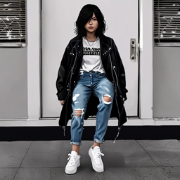 Mikasa_wears_a_black_graphic_t-shirt_denim_jeans_and_a_denim_jacket_with_a_silver_choker_3_small.png