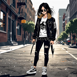 Mikasa_wears_a_black_graphic_tee_distressed_denim_and_a_faux_fur-trimmed_jacket_3_small.png