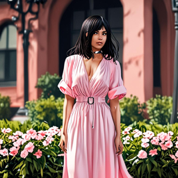 Mikasa_wears_a_pastel_pink_maxi_dress_and_black_boots_3_small.png