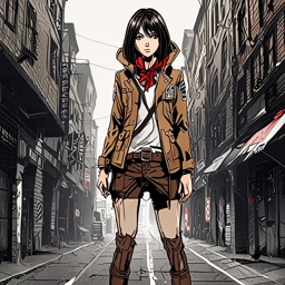 Mikasa_wears_a_streetwear_outfit_including_a_graphic_tee_and_pink_bomber_jacket_1_small.png