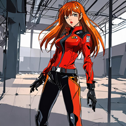 Asuka_wears_a_black_leather_jacket_red_plaid_skirt_and_combat_boots_1_small.png
