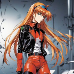 Asuka_wears_a_black_leather_jacket_red_plaid_skirt_and_combat_boots_2_small.png