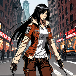 Mikasa_Ackerman_wears_a_bold_streetwear_outfit_with_a_striped_top_plaid_skirt_and_sneakers_1_small.png