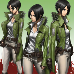 Mikasa_Ackerman_wore_a_neon-green_jacket_black_skirt_and_white_boots_2_small.png