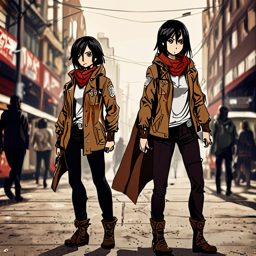 Mikasa_Ackerman_wears_a_black_graphic_tee_distressed_denim_and_leather_jacket_1_small.png