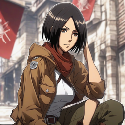 Mikasa_Ackerman_wears_a_black_tee_distressed_jeans_and_a_hot_pink_windbreaker_2_small.png