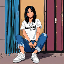 Mikasa_Ackerman_wears_a_graphic_t-shirt_denim_jeans_and_Vans_sneakers_3_small.png
