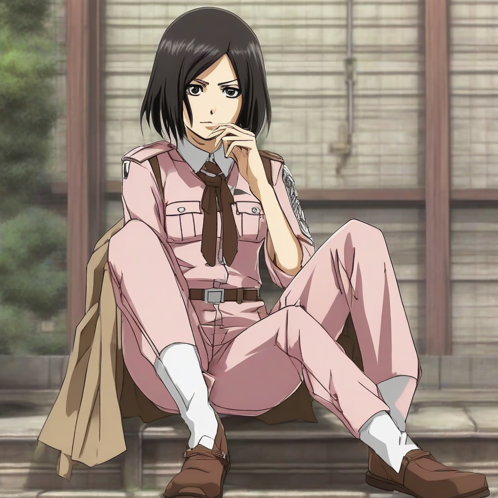 Mikasa_Ackerman_wears_a_pastel_pink_jumpsuit_and_white_sneakers_2.png