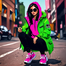 Mikasa_wears_a_pink_windbreaker_graphic_tee_distressed_jeans_and_sneakers_3_small.png