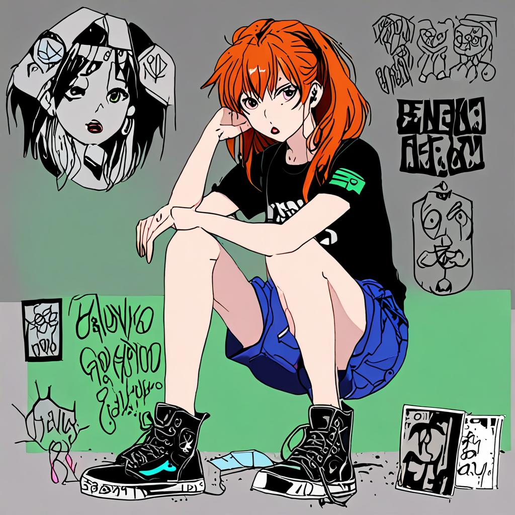 Asuka_wears_a_black_tee_distressed_skirt_and_Vans_sneakers_3.png