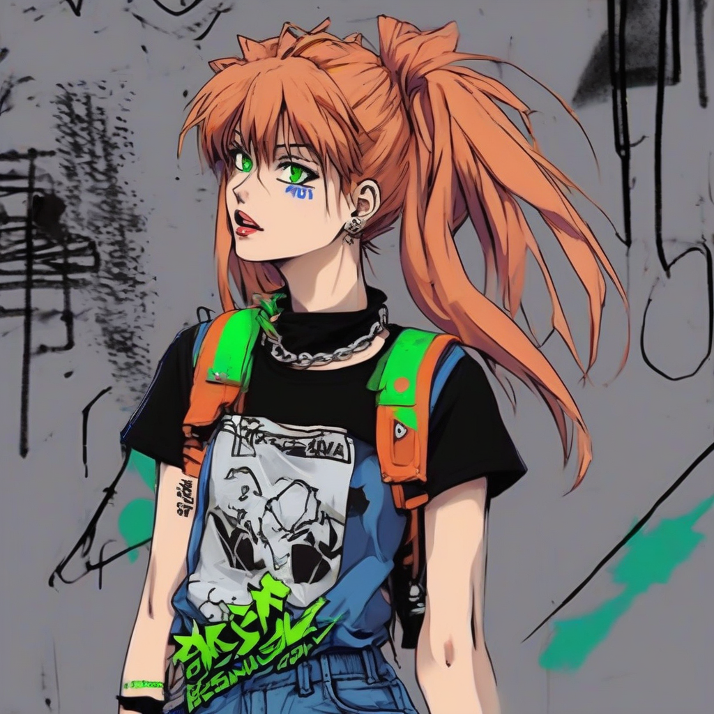 Asuka_wears_a_black_tee_distressed_skirt_and_Vans_sneakers_4.png