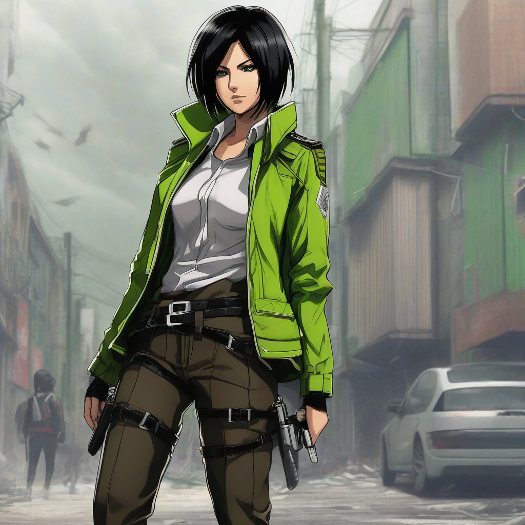 Mikasa_Ackerman_wears_a_black_and_neon_green_streetwear_outfit_2.png
