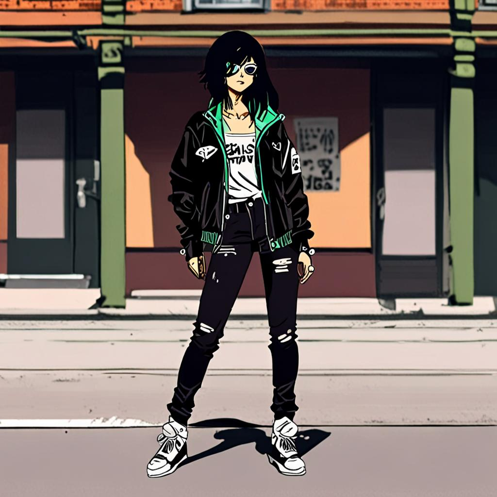 Mikasa_Ackerman_wears_a_black_and_neon_green_streetwear_outfit_3.png