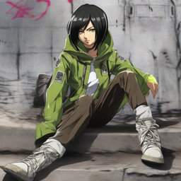 Mikasa_Ackerman_wears_a_bold_streetwear_outfit_with_a_neon_green_windbreaker_and_distressed_denim_jeans_2_small.png