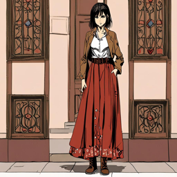 Mikasa_Ackerman_wears_a_floral_maxi_dress_and_ankle_boots_1_small.png