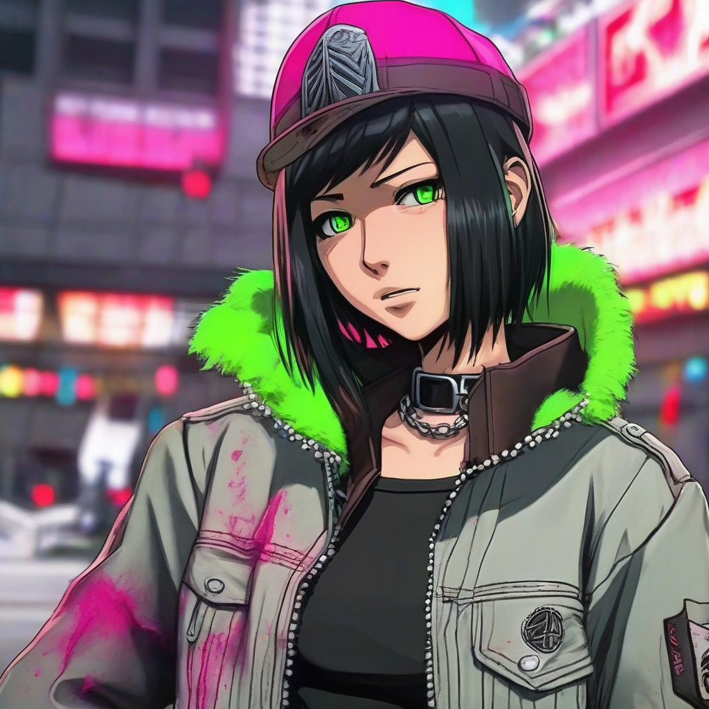 Mikasa_Ackerman_wears_a_leather_jacket_jeans_and_bold_hat_4.png