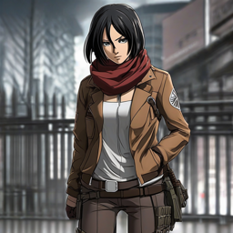Mikasa_Ackerman_wears_a_trendy_black_and_white_tracksuit_and_oversized_denim_jacket_2_small.png