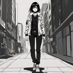 Mikasa_Ackerman_wears_a_trendy_black_and_white_tracksuit_and_oversized_denim_jacket_3_small.png