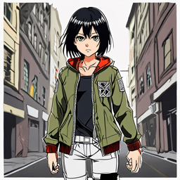 Mikasa_wears_a_black_and_neon_green_tracksuit_and_Adidas_Superstars_1_small.png