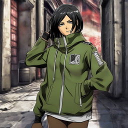 Mikasa_wears_a_black_and_neon_green_tracksuit_and_Adidas_Superstars_2_small.png