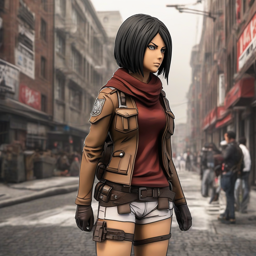 Mikasa_wears_a_black_denim_jacket_graphic_t-shirt_distressed_jeans_and_Vans_sneakers_2_small.png