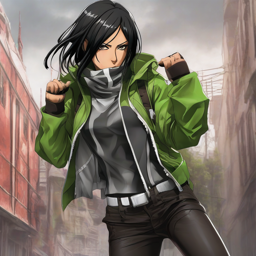 Mikasa_wears_a_bold_black_and_neon_green_windbreaker_and_distressed_jeans_2_small.png