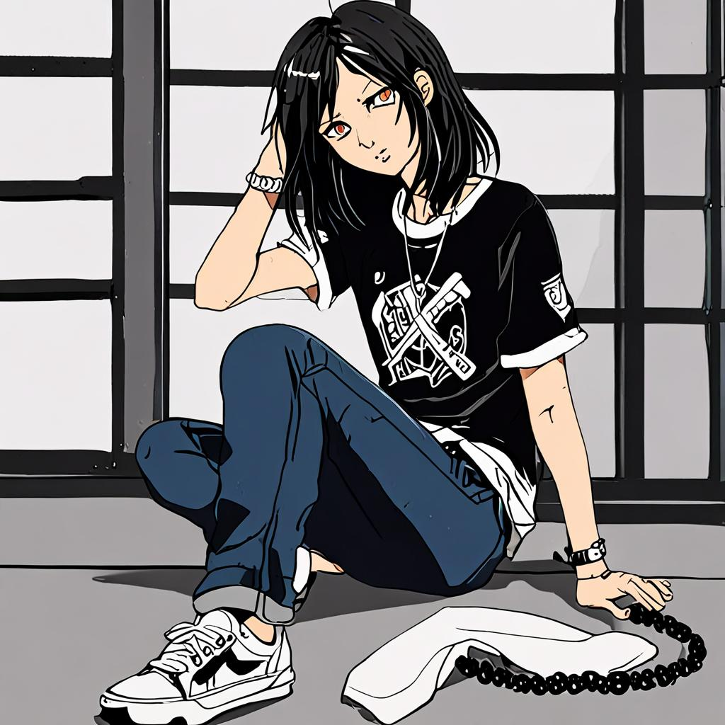 Mikasa_wears_a_graphic_t-shirt_jeans_and_Vans_sneakers_3.png