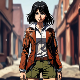 Mikasa_wears_a_pink_hoodie_distressed_denim_shorts_and_black_sneakers_1_small.png