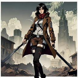 Mikasa_wears_a_red_leather_jacket_denim_jeans_and_Vans_sneakers_1_small.png