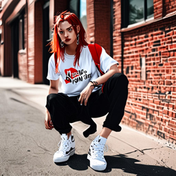 Rias_Gremory_wears_a_graphic_t-shirt_jeans_and_Vans_sneakers_3_small.png